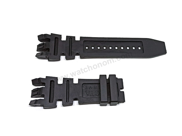 Fits/For Invicta Subuqua Reserve 16821 , 16822 , 16823 , 16824 , 16825 , 16826 , 16827 , 16828 , 16829 - Black Rubber Replacement Watch Band Strap Belt