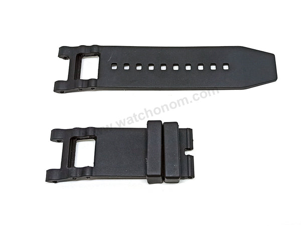 Fits/For Invicta SUBAQUA 3 NOMA III 17112 , 17113 , 17114 , 17115 , 17116 , 17117 , 17118 , 17119 - Black Rubber Watch Strap Belt Band