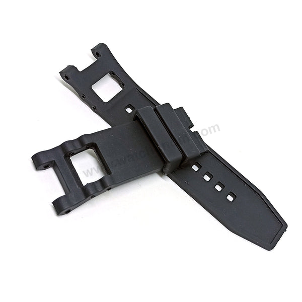 Fits/For Invicta SUBAQUA 3 NOMA III 46454 , 46455 , 46456 , 47827 , 47830 , 47916 - Black Rubber Watch Strap Band Belt