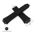 Fits/For Hublot Bigbang 42mm - 17mm Black on Black Replacement Watch Band Strap Belt