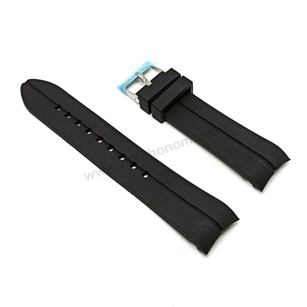 Fits/For Lorus RH065X , RP633X9 , RH994CX9 , RH995CX9 -22mm Black Rubber Replacement Watch Band Strap Belt