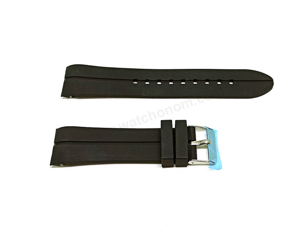 Fits/For Lorus RH065X , RP633X9 , RH994CX9 , RH995CX9 -22mm Black Rubber Replacement Watch Band Strap Belt