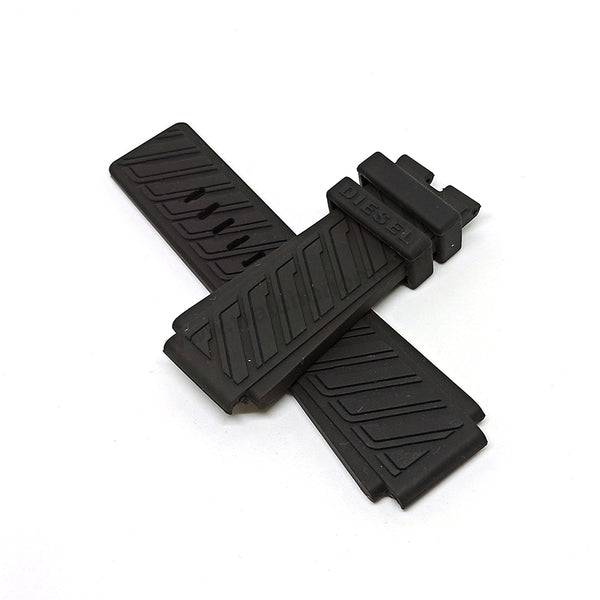 Fits/For Diesel - DZWB0001 - The Dark Knight Rises Batman - 22mm Black Rubber Silicone Replacement Watch Strap Band Belt