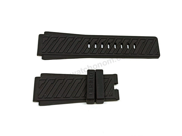 Fits/For Diesel - DZWB0001 - The Dark Knight Rises Batman - 22mm Black Rubber Silicone Replacement Watch Strap Band Belt