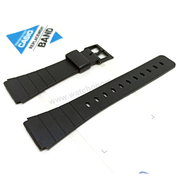 New Genuine Casio AQ-80, CPW-320B , EXW-50 Watch Band Strap Belt 20mm Black Rubber NOS