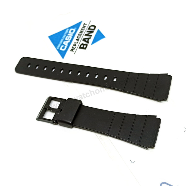 New Genuine Casio AQ-80, CPW-320B , EXW-50 Watch Band Strap Belt 20mm Black Rubber NOS