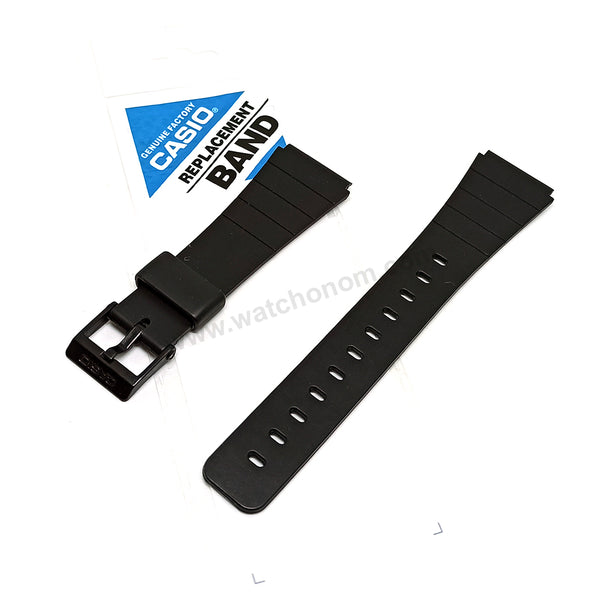 New Genuine Casio AQ-80, CPW-320B , EXW-50 Watch Band Strap Belt 20mm Black Rubber NOS