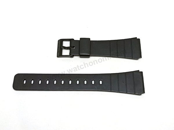 New Genuine Casio AQ-80, CPW-320B , EXW-50 Watch Band Strap Belt 20mm Black Rubber NOS