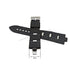 Fits/For Bulgari Diagono - 8mm Black Rubber Silicone Replacement Watch Band Strap Belt Bvlgari 8mm x 25mm