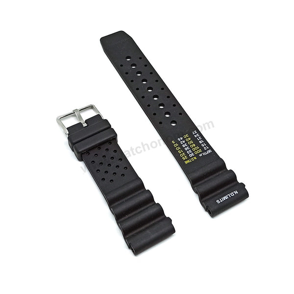 Fits/For Citizen Promaster - 22mm Black Rubber Silicone Replacement N.D. Limits , Diver's Watch Band Strap Belt