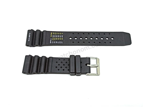 Fits/For Citizen Promaster - 22mm Black Rubber Silicone Replacement N.D. Limits , Diver's Watch Band Strap Belt