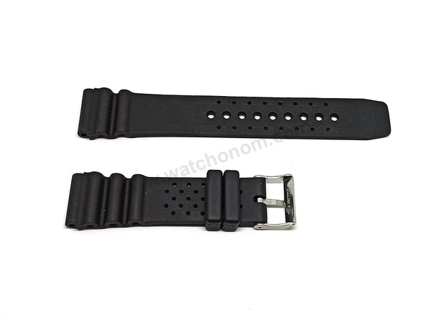 Fits/For Citizen Promaster - 22mm Black Rubber Silicone Replacement N.D. Limits , Diver's Watch Band Strap Belt