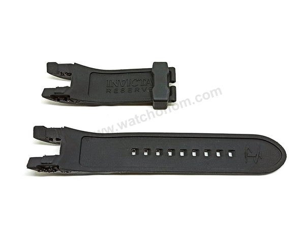 Fits/For Invicta Invicta Reserve Collection Venom 16310 , 16311 , 16985 , 16986 , 18534 , 18535 , 18537 , 18538 - Black Rubber Watch Strap Band Belt