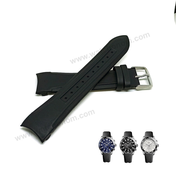 Fits/For Hugo Boss HB.172.1.14.2493 , 1512803 - HB.172.1.27.2463 , 1512805 , 1512804 - 22mm Black Genuine Leather Replacement Curved End Watch Band Strap Belt