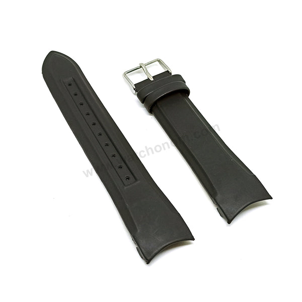 Fits/For Hugo Boss HB.172.1.14.2493 , 1512803 - HB.172.1.27.2463 , 1512805 , 1512804 - 22mm Black Genuine Leather Replacement Curved End Watch Band Strap Belt