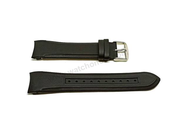 Fits/For Hugo Boss HB.172.1.14.2493 , 1512803 - HB.172.1.27.2463 , 1512805 , 1512804 - 22mm Black Genuine Leather Replacement Curved End Watch Band Strap Belt