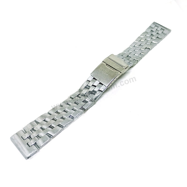 Fits/For Breitling Navitimer - 22mm Stainless Steel - Metal Replacement Watch Bracelet Strap Band