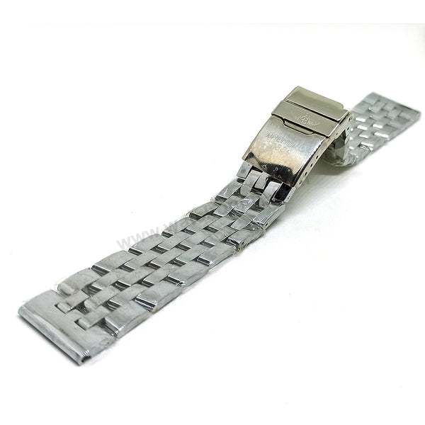 Fits/For Breitling Navitimer - 22mm Stainless Steel - Metal Replacement Watch Bracelet Strap Band