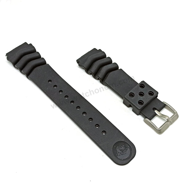 Fits/For Seiko Prospex Sea , Save The Ocean , 5 Sports - Z22 Replacement 22mm Black Rubber Watch Band Strap Belt