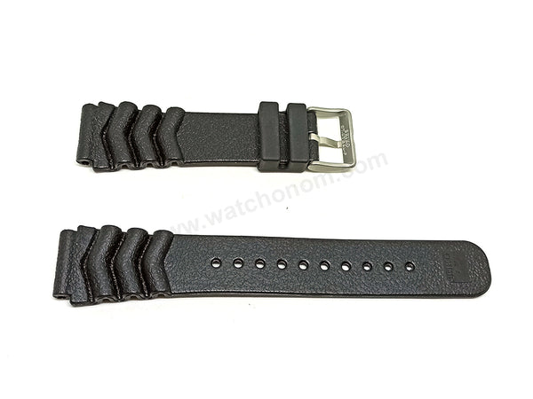 Fits/For Seiko Prospex Sea , Save The Ocean , 5 Sports - Z22 Replacement 22mm Black Rubber Watch Band Strap Belt