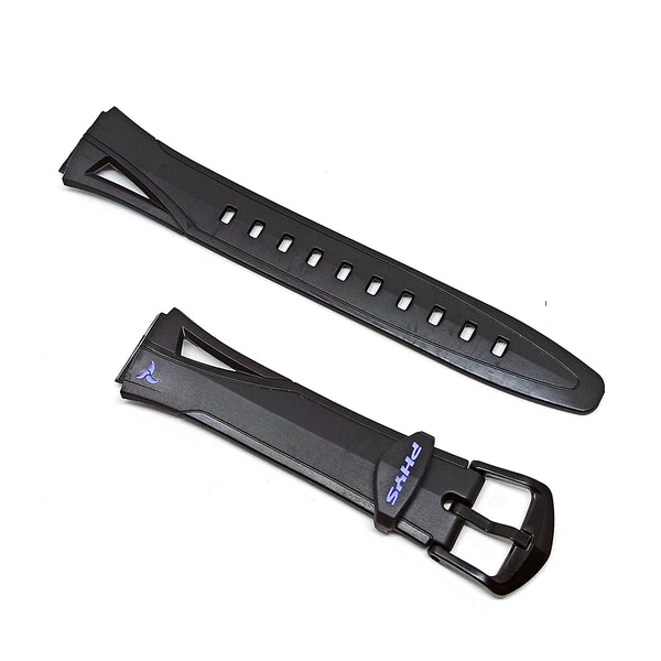 Genuine Casio STR-300 , STR-300J Watch Band Strap - Black Rubber Original Rare Belt