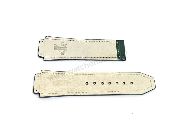 Fits/For Hublot wristwatches 48mm - 19mm British Racing Green Handmade Genuine Leather Replacement Watch Band Strap Belt