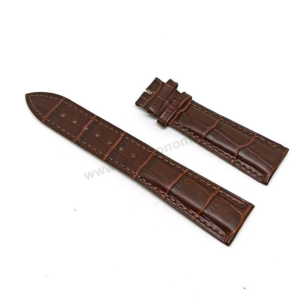 22mm Black , Brown Genuine Leather Watch Band Strap Compatible For Franck Muller