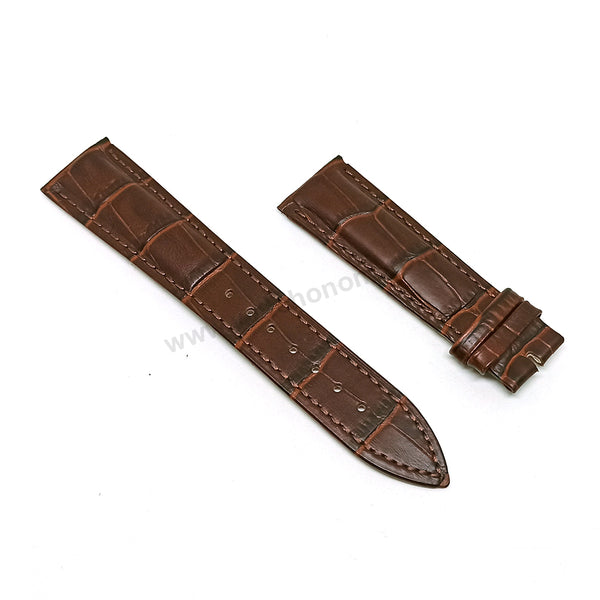 22mm Black , Brown Genuine Leather Watch Band Strap Compatible For Franck Muller