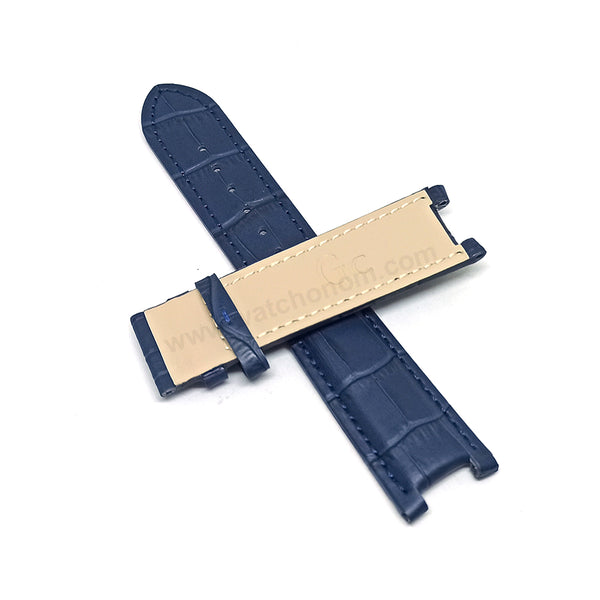 Fits/For Guess Collection GC - Sport Chic SE-1  - 43004G1 , I43004G1 - Replacement Navy Blue Leather Watch Band Belt Strap