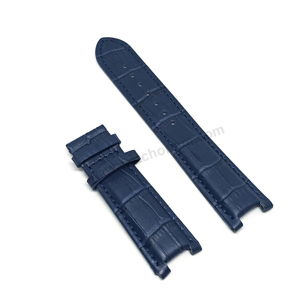 Fits/For Guess Collection GC - Sport Chic SE-1  - 43004G1 , I43004G1 - Replacement Navy Blue Leather Watch Band Belt Strap