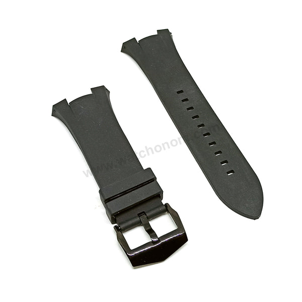 Armani Exchange AX1110 , AX1112 , AX1113 , AX1114 , AX1106 - Fits with 31mm Black Rubber Silicone Replacement Watch Band Strap