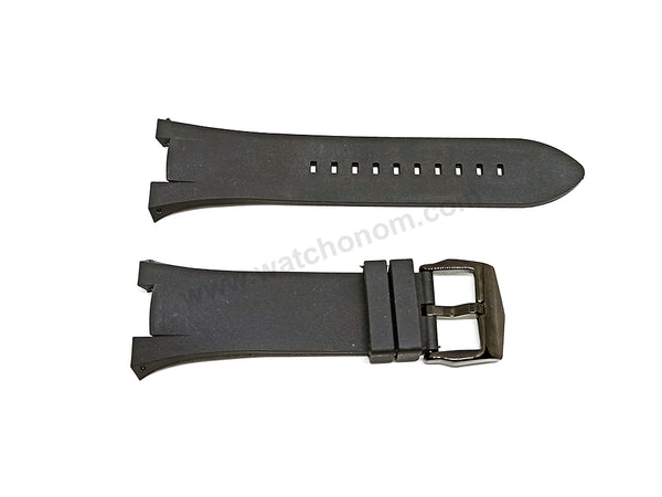 Armani Exchange AX1110 , AX1112 , AX1113 , AX1114 , AX1106 - Fits with 31mm Black Rubber Silicone Replacement Watch Band Strap