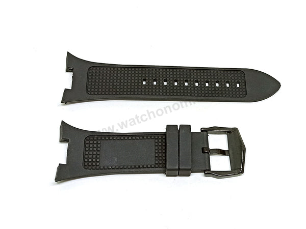 Armani Exchange AX1110 , AX1112 , AX1113 , AX1114 , AX1106 - Fits with 31mm Black Rubber Silicone Replacement Watch Band Strap