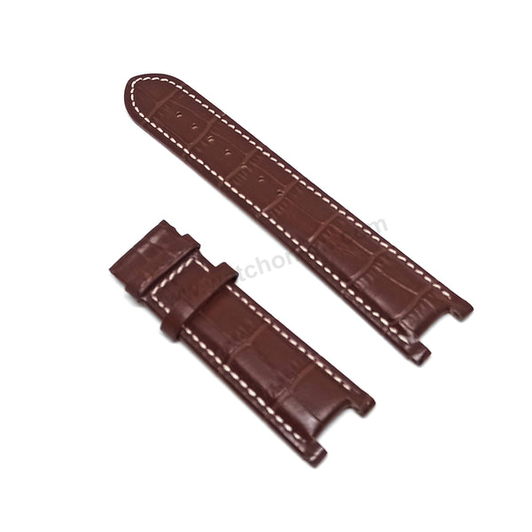 Fits/For Guess Collection GC-3 Sports X10001G1S, X72026G1S , X72001G1S - Replacement Brown Bright Leather Watch Band Belt Strap