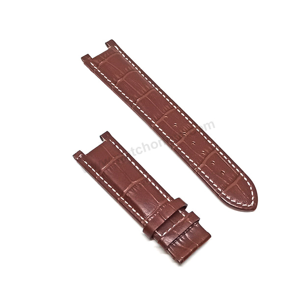 Fits/For Guess Collection GC-3 Sports X10001G1S, X72026G1S , X72001G1S - Replacement Brown Bright Leather Watch Band Belt Strap