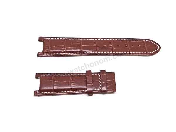 Fits/For Guess Collection GC-3 Sports X10001G1S, X72026G1S , X72001G1S - Replacement Brown Bright Leather Watch Band Belt Strap