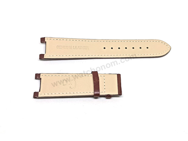 Fits/For Guess Collection GC-3 Sports X10001G1S, X72026G1S , X72001G1S - Replacement Brown Bright Leather Watch Band Belt Strap