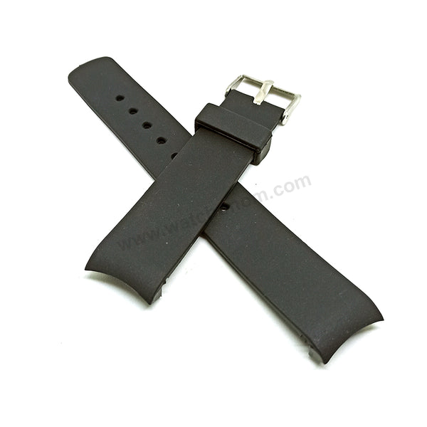 Fits/for Nautica A14556G A31506G A13011G  22mm Black Rubber Watch Band Strap