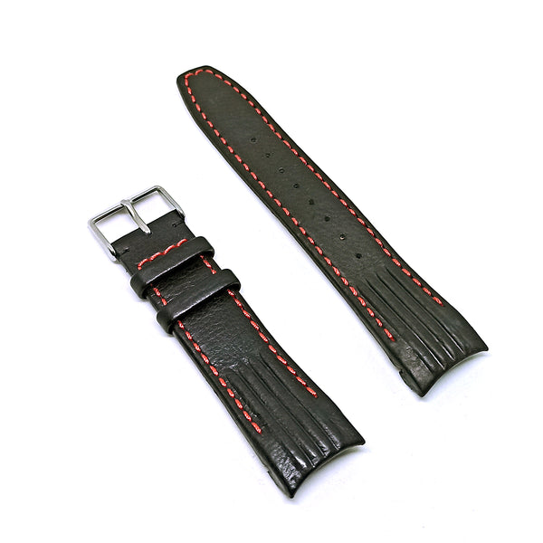 Fits/For Scuderia Ferrari Paddock 00293 , 05358 , 15852 , 25929 - 22mm Black Leather Replacement Watch Band Strap Belt