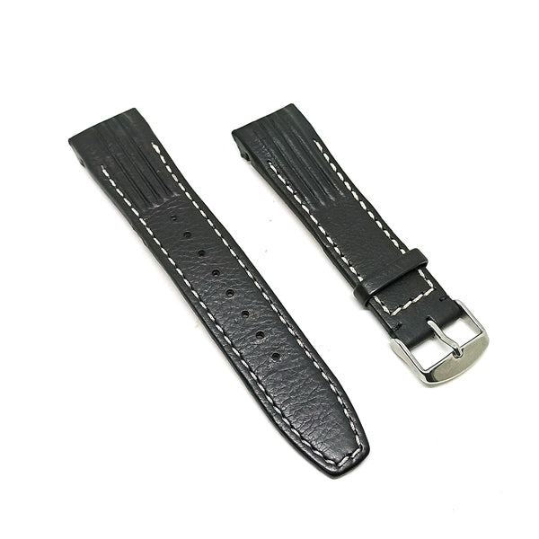 Fits/For Scuderia Ferrari Paddock 00293 , 05358 , 15852 , 25929 - 22mm Black Leather Replacement Watch Band Strap Belt