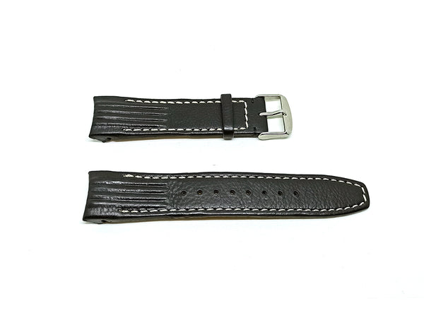 Fits/For Scuderia Ferrari Paddock 00293 , 05358 , 15852 , 25929 - 22mm Black Leather Replacement Watch Band Strap Belt