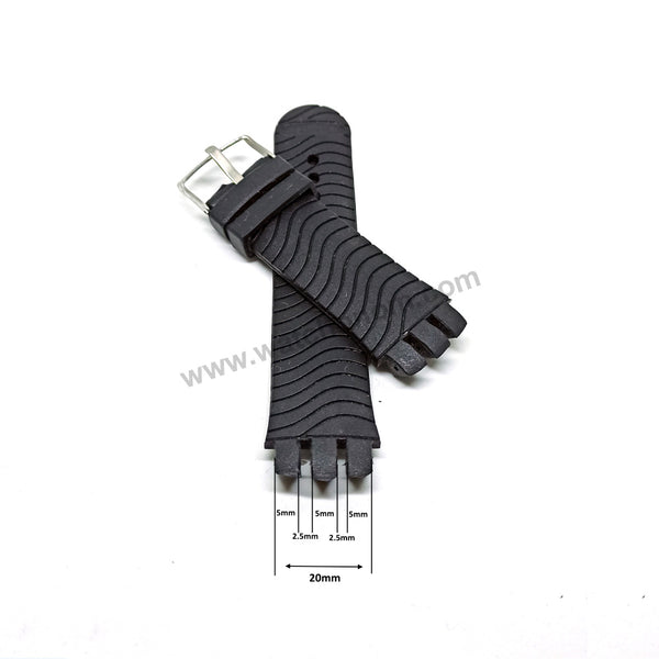 Fits/For Swatch Irony New Big YTS400 , YTS401 , YTS402 , YTS403 , YTS409 , YTS713 , YTB400 - 20mm Black Silicone Rubber  Replacement Watch Strap Band Belt