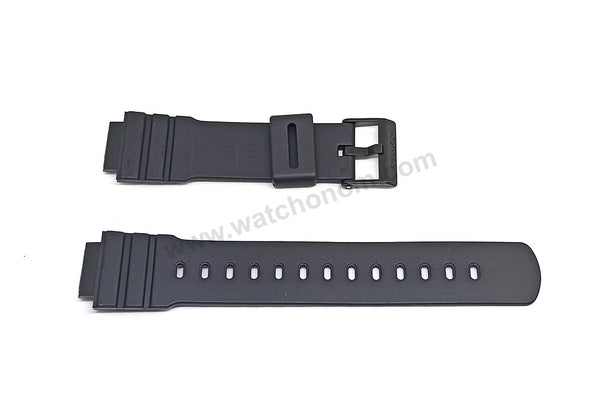 Genuine Casio MQW-100M , MRA-12W , NL-04 - 16mm Black Rubber Replacement Watch Band Strap Original Nos