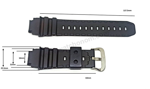 Casio G-Shock DW-8100 , DW-8140 , DW-8150 - Watch Band Strap Belt - Black Rubber NOS Original