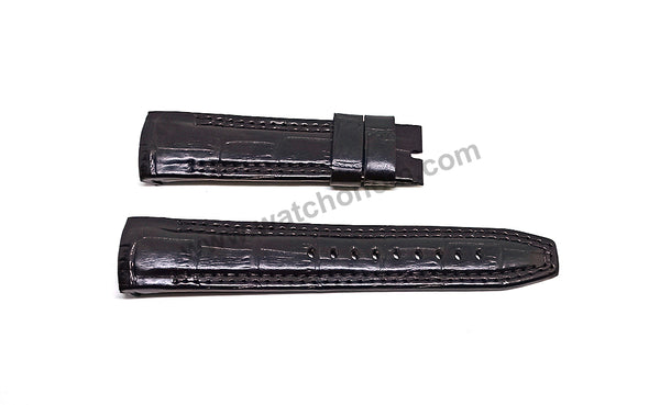 Seiko Velatura 7T62-0LF0 - SNAF39P2 , 5D44-0AH0 - SRH015P2 , 5D88-0AE0 - SRX009P2 Compatible for Handmade 22mm Black Leather Replacement Watch Band Strap