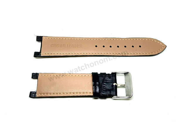 Guess Collection GC 22mm Black Leather Watch Band Strap A47001G2 A47001GC