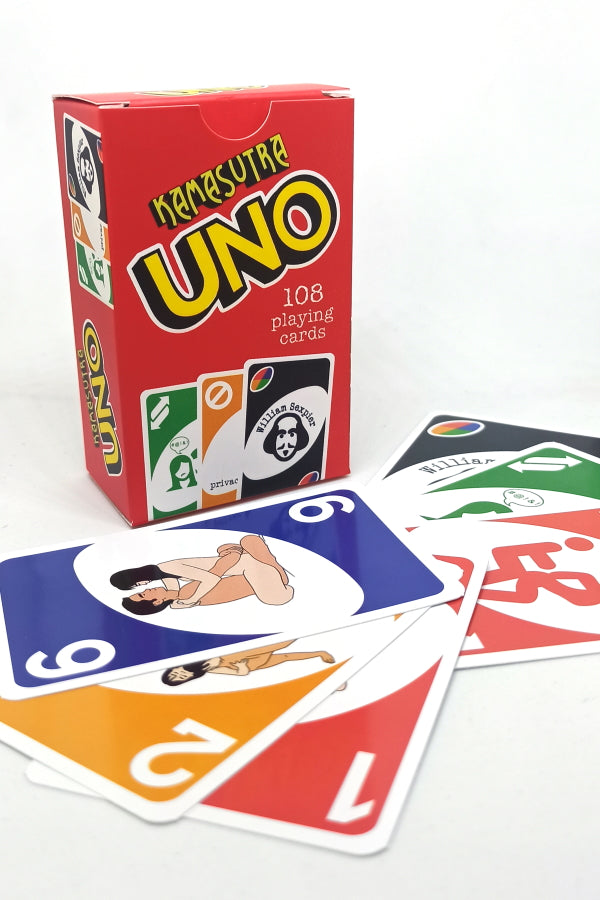 25x Packs/Decks - Wholesale - Uno Kamasutra - Sex Positions Printed 108 Playing Uno Cards - Uno Card Game Night Party