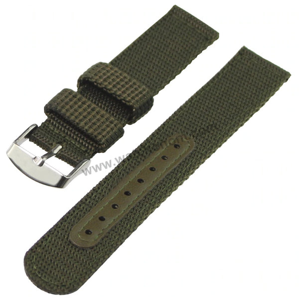 Seiko 5 - 7S36-03J0 - SNZG09K1 , SNZG09J1 -  Fits with 22mm Green Nylon Knit Replacement Watch Band Strap