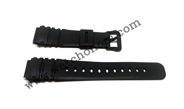 Casio AW-41 AW-40 Field Trainer Watch Band Strap 16mm Black Rubber NOS Original
