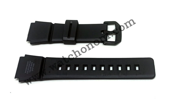 Casio WQV-10 Wrist Camera Watch Band Strap 19mm Black Rubber NOS Original